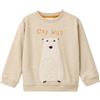 People Wear Organic Felpa bambino in cotone bio Orso - col. sabbia
