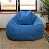HORLSKI Grandi pouf per interni ed esterni, per adulti, impermeabili, a forma di pera, in poliestere, senza imbottitura, per soggiorno, giardino, blu scuro, 80 x 90 cm