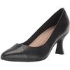 Clarks Donna Kataleyna Rose Pump, Pelle Nera, 7.5