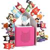 Xozoyo House Shelf for Tonie Shelf,Tonies Storage with 40-50pcs Adhesive Metal Plate for Creative Tonie Box Magnetic Shelf for Tonie Figures,Characters, Shelf for Kids