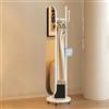 Generic Ruotabile a 360° Specchio figura intera con appendiabiti, Specchio lungo fino al pavimento con ruote, Appendiabiti da Terra con specchio da terra per soggiorno o camera da letto, corridoio