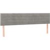 vidaXL Testiere 2 pz Grigio Chiaro 100x5x78/88 cm in Velluto
