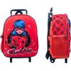 mybagstory Zaino con ruote 3D da ragazza, motivo Miraculous per bambini, scuola materna, scuola materna, scuola materna, scuola materna, scuola materna, zaino da bambina, spallacci regolabili - idea