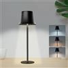 Jueholla Lampada da Tavolo, Lampada da Tavolo Senza Fili, con Batteria da 6000 mAh, Lampada a Batteria Ricaricabile con USB, IP54 Impermeabile per Soggiorno Camera da Letto Sala da Pranzo Bar