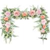 Rierousy Ghirlanda di peonie artificiali, 175 cm, decorazione per matrimoni, feste, primavera, decorazione da tavolo, parete di fiori, porte e finestre