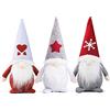 KAHEIGN 3 Pezzi Gnomo di Natale Svedese, Adorabili Bambole di Babbo Natale Fatte a Mano, Statuette di Elfi Nani di Gonk Senza Volto Seduto per Camini Vacanza Festa Decoro (28cm x 12cm)