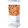 Tokokimo Dispenser Cereali, Non Schiaccia i Cereali Durante l'Erogazione, Distributore per Colazione, Caramelle, Noci, Fagioli, Granola, Grande Capacità di 5,5 L (Bianco, Set da 1)