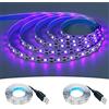 GOMING USB 5V Striscia LED Viola 400nm Alimentato da USB 4M (2 pezzi x 2M) 240LED IP20 Non Impermeabile Flessibile Nastri LED Luci per Decorazione Interna