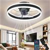 Wildcat Ventilatore da Soffitto con Luce, Moderno Indoor 50CM LED Dimmable Ventilatori da Soffitto con Telecomando, Smart 3 Light Color Change e 6 Velocità Della Ventola