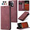 owlhold Cover Xiaomi Poco X6 Pro 5G Custodia Poco X6 Pro 5G (Non per 4G) Portafoglio Flip [Antiurtoo][Cavalletto][Carta Fessura] Cover Pelle per Xiaomi Poco X6 Pro 5G/Redmi K70E -Vino Rosso