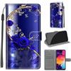KENHONER Cover Compatibile con Samsung Galaxy A50 / A50S / A30S, Premium Pelle PU Portafoglio Flip Libro Custodia per Samsung A50 [Protezione Completa] - Farfalla