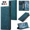 owlhold Cover Samsung S23 Plus Custodia Magnetica Portafoglio Flip[Antiurtoo][Cavalletto][Carta Fessura] Cover Pelle per Samsung Galaxy S23 Plus 5G -Blu verde