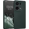 kwmobile Custodia Compatibile con Xiaomi Redmi Note 13 PRO 4G Cover - Protezione Back Case Morbida - Silicone TPU Effetto Metallizzato Petrolio Metallizzato