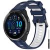 GIOPUEY Cinturini Compatibile con Forerunner 965/955/945/745, Morbido TPU Cinturino [Design a Colori di Giunzione] - Blue/White