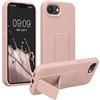kwmobile 1x Custodia Compatibile con Apple iPhone 17e / iPhone 16e - Cover Supporto Dita - Back Case per Smartphone - Protezione Gommata Rosa Antico