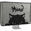 kwmobile 20-22 monitor Cover - Protezione Monitor PC Antipolvere Schermo Computer - Custodia Protettiva Gatto Nero