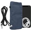 kwmobile Custodia Velluto a Coste con Chiusura Magnetica per Smartphone XL - 6,7/6,8 - Portacellulare Tracolla - Borsa Porta Cellulare da Collo Universale