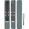 CTRLBETTER Custodia Telecomando in Silicone Compatibile Con TCL RC802NU YUI1 RC802N YUI1 TV Telecomando Copertura Protettiva Antiurto Con un Cordino(Grigio)