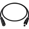 HuaLiSiJi Cavo di Prolunga DC Maschio a Femmina 12V 24V 18AWG DC 5.5x2.1mm Cavo per Elecamere di Sicurezza, Router, DVR, Striscia LED (Nero, 1.5m)