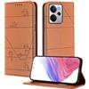 XINYEXIN Custodia per Realme 14 5G / Realme 14T 5G, Cover a Libro in Pelle PU con Blocco RFID, Slot per Carte, Supporto, Protezione Completa Antiurto - Marrone