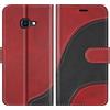 BoxTii Cover per Samsung Galaxy Xcover 4/4s, Custodia in PU Pelle Portafoglio Magnetica a Libro con Slot per Schede, Rosso