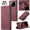 owlhold Cover Xiaomi Redmi Note 14 Pro 5G / Redmi Note 14 Pro Plus 5G Custodia Magnetica Portafoglio Flip[Antiurtoo][Cavalletto][Carta Fessura] Pelle Custodia per Xiaomi Poco X7 5G -Vino Rosso