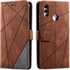 SONWO Cover per Huawei P Smart 2019 / Huawei Honor 10 Lite, SONWO Flip Caso in PU Pelle Case Cover Portafoglio Custodia per Huawei P Smart 2019 / Huawei Honor 10 Lite, [Kickstand] [Slot per Schede], Marrone
