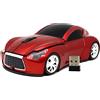DAY DAY HAPPY mouse wireless a forma di automobile mouse per computer 1600 DPI con luce LED blu per PC portatile (Red)