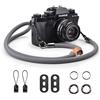 VOVMOEYA Tracolla Fotocamera Corda,Cinghia per Fotocamera per Fujifilm X100V XS20 XT5 Canon EOS R6 R10 R50 M50 Sony Alpha A6000 A6400 A7 IV DSLR SLR Fotocamera Tracolla - Grigio
