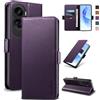 Yunubeyii Cover Libro per Honor 90 Lite 5G - [Blocco RFID] Luxury PU Leather Portafoglio Card Holder Magnetic Phone Custodia con Kickstand, Cover Protettiva Antiurto, Viola