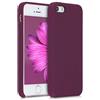 kwmobile Cover per Apple iPhone SE (1.Gen 2016) / iPhone 5 / iPhone 5S Custodia - Back Case per Smartphone in Silicone TPU - Protezione Gommata - viola bordeaux
