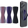 kwmobile Supporto Dita Cellulare - Set 3x Fasce Elastiche Sostegno Antiscivolo Antiurto Telefonino Supporto Universale - Finger Holder Phone lilla metallizzato/bordeaux metallizzato/blu glitter