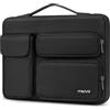 MOSISO 14 pollici Custodia Laptop Porta, Borsa PC Compatibile con HP Lenovo Dell ASUS Acer, HP Stream, Dell Latitude, Lenovo IdeaPad, Lato Aperto Borse con 2 Alzato & 1 Tasche Patta, Nero