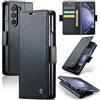 Rerzoiro Cover per Samsung Galaxy Z Fold 5 Custodia Portafoglio [Blocco RFID] Premium Pelle PU Wallet Case Flip Libro con Porta Carte Slot Supporto Flip Case per Samsung Galaxy Z Fold 5, Nero