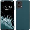kwmobile Custodia Compatibile con Motorola Moto G24 / E14 / G04 / G04s Cover - Back Case per Smartphone in Silicone TPU - Protezione Gommata - petrolio