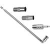moinkerin Antenna Radio 103cm Telescopiche con Spina F e 2 Adattatori di Accoppiamento Coassiale IEC Antenna Ricambio in Acciaio Inox, Antenna Universale per FM Radio TV, 7 Sezioni