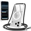 Jrkvniv Magnetica Trasparente Cover per iPhone 17 Pro con Cordino, Compatibile con Magsafe, Ultra Sottile Silicone TPU Antiurto Custodia con Collana Laccio rimovibile per iPhone 17 Pro, Nero