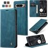 Owlhold Cover Magnetica per Google Pixel 8 Pro - Custodia Portafoglio Flip in Pelle [Antiurto] [Cavalletto] [Fessure per Carte] - Blu Verde
