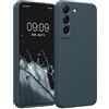 kwmobile Custodia Compatibile con Samsung Galaxy S22 Cover - Back Case per Smartphone in Silicone TPU - Protezione Gommata - Ardesia Scuro