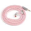 Linsoul Tripowin Zonie IEM Cavo 16 Core Placcato Argento 2pin 0.78mm 3.5 mm | 1.25m SPC in Ear Monitor Cavi per 7hz Zero:2 Orchestra Lite Cadenza Hype4 Supermix4 (Rosa)