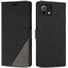 SONWO Cover per Xiaomi Mi 11 Lite 5G / Xiaomi 11 Lite Custodia, Flip Caso in PU Pelle Case Cover Premium Portafoglio Custodia per Xiaomi Mi 11 Lite 5G / Xiaomi 11 Lite, Supporto Stand, Nero