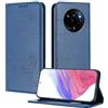 XINYEXIN Custodia per Realme 14 Pro 5G, Cover a Libro in Pelle PU con Blocco RFID, Slot per Carte, Supporto, Protezione Completa Antiurto - Blu