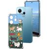 DiaryTown Cover per Xiaomi Redmi Note 14 4G (Global Version 163.3mm) Motivo Bello Trasparente Sottile Morbida TPU+PC Custodia in Silicone Antiurto Bumper Protettiva Case per Donne Ragazze - Gatto