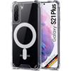 JProtect per Samsung Galaxy S21 Plus custodia per Magsafe (protezione superiore e forza magnetica) Custodia magnetica trasparente per Samsung S21 Plus - custodia magnetica per accessori MagSafe
