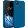 kwmobile Custodia Compatibile con Google Pixel 4a Cover - Back Case per Smartphone in Silicone TPU - Protezione Gommata - blue reef