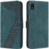 OKZone Cover per Xiaomi Redmi 7A, Custodia in PU Pelle per Xiaomi Redmi 7A, Custodia a Libro Protettiva Folio Portafoglio con Chiusura Magnetica e Slot per Carte Wallet Case Flip Cover (Verde)