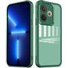 YUXING Cover per OPPO A5 Pro 5G 4G Custodia Trasparente con Pellicola Protettiva Lenti Morbida Ultra Sottile Antiurto Bumper Slim Case - Verde