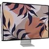 kwmobile Custodia Monitor Compatibile con 24-26 monitor Monitor - Copri Schermo PC - Copertura Antipolvere PC in Lino - Piante e Forme Colorate