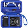 Canboc Custodia per fotocamera Canon PowerShot G7 X Mark II / G7X Mark III Digital 4K Vlogging Camera, Punta e Spara 4K Video Camera Bag, Blu