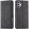 OKZone Cover per Samsung Galaxy A32 4G, Custodia Flip Pelle Portafoglio Magnetica Libro [Slot Schede], Silicone TPU Bumper Wallet Supporto Cover, Antiurto [Kickstand] (Nero)